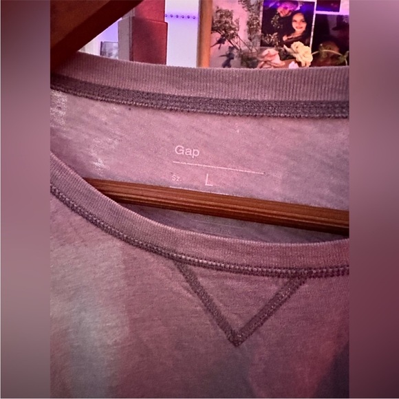 Gap Gray Long Sleeve Shirt size L - Picture 4 of 4